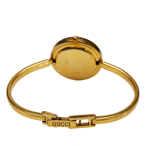 グッチ チェンジベゼル 1100-L ゴールド ステンレススチール 腕時計 レディース GUCCI クオーツ ホワイト文字盤 【中古】