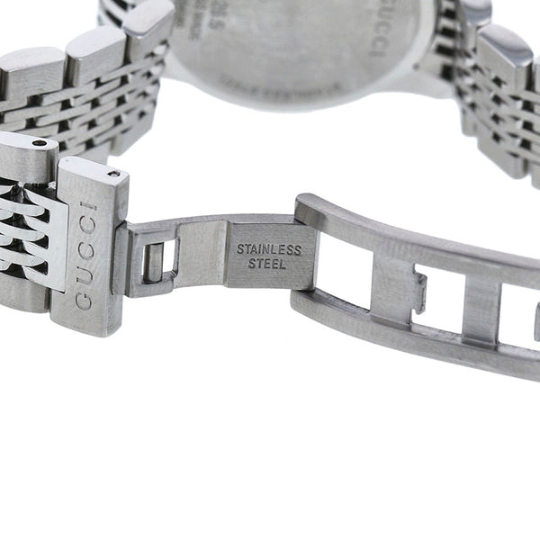 グッチ Gタイムレス YA126505(126.5) シルバー ステンレススチール 腕時計 レディース GUCCI クオーツ ブラック文字盤 【中古】