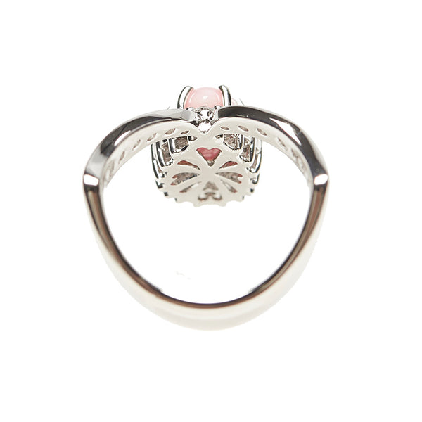 Pt900 プラチナ コンクパール2.94ct ダイヤ0.88ct リング 指輪 レディース 14.5号 【中古】