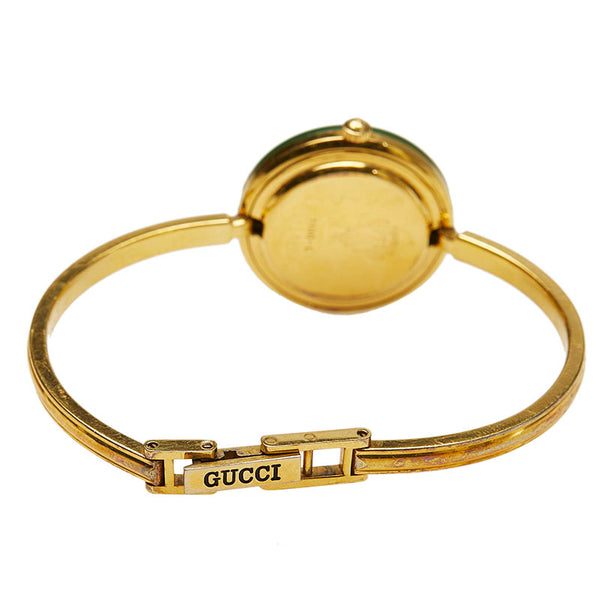 グッチ チェンジベゼル  1100L ゴールド メッキ 腕時計 レディース GUCCI クオーツ ホワイト文字盤 【中古】