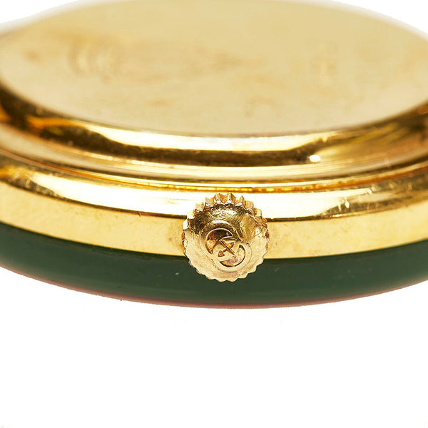 グッチ チェンジベゼル  1100L ゴールド メッキ 腕時計 レディース GUCCI クオーツ ホワイト文字盤 【中古】