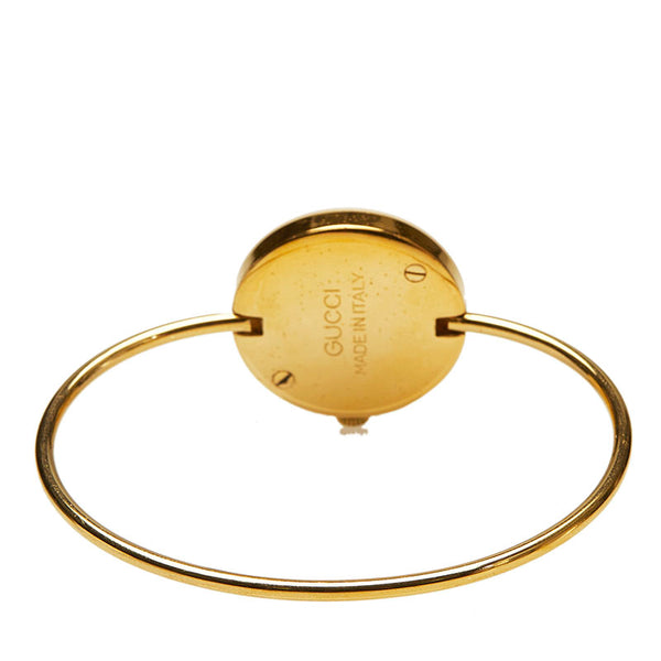 グッチ チェンジヘゼル 腕時計 クオーツ ホワイト文字盤 メッキ レディース GUCCI 【中古】