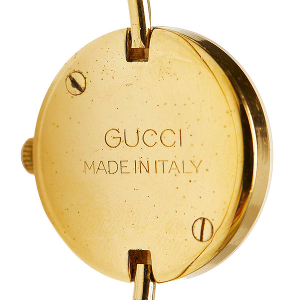 グッチ チェンジヘゼル 腕時計 クオーツ ホワイト文字盤 メッキ レディース GUCCI 【中古】