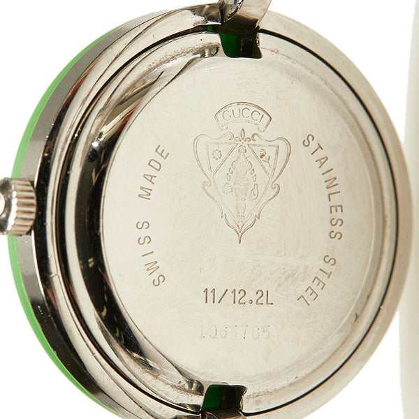 グッチ チェンジベゼル 11/12.2L シルバー ステンレススチール 腕時計 レディース GUCCI クオーツ ホワイト文字盤 【中古】