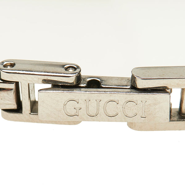 グッチ チェンジベゼル 11/12.2L シルバー ステンレススチール 腕時計 レディース GUCCI クオーツ ホワイト文字盤 【中古】
