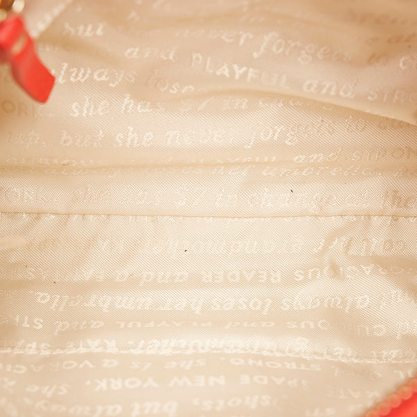 ケイトスペード 斜め掛け ショルダーバッグ ネオンレッド レザー レディース Kate Spade 【中古】