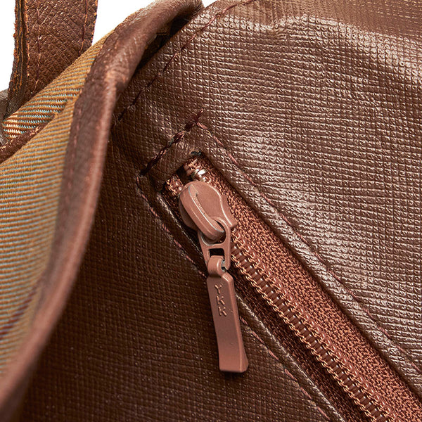 バーバリー チェック 斜め掛け ショルダーバッグ カーキ キャンバス レザー レディース BURBERRY 【中古】