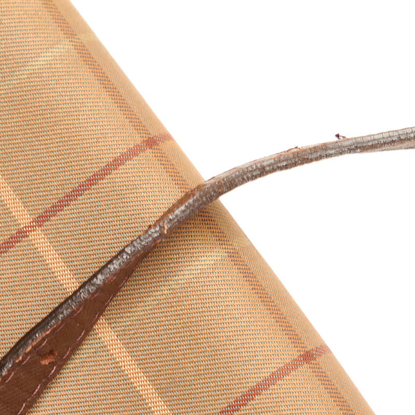 バーバリー チェック 斜め掛け ショルダーバッグ カーキ キャンバス レザー レディース BURBERRY 【中古】