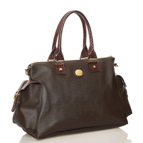 オロビアンコ ブラウン PVC ハンドバック ショルダーバック 2WAY  レディース Orobianco 【中古】