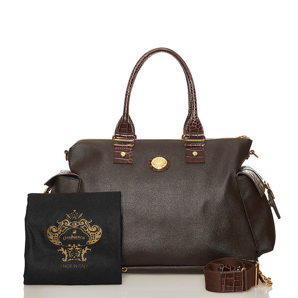 オロビアンコ ブラウン PVC ハンドバック ショルダーバック 2WAY  レディース Orobianco 【中古】