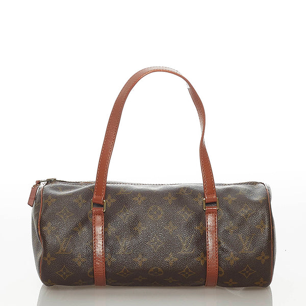 ルイ ヴィトン モノグラム パピヨンGM M51365 ブラウン PVC レザー ハンドバッグ レディース LOUIS VUITTON 【中古】