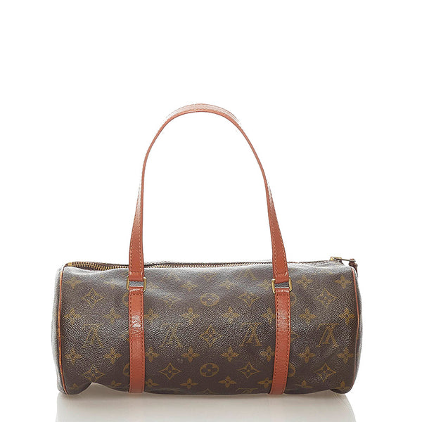 ルイ ヴィトン モノグラム パピヨンGM M51365 ブラウン PVC レザー ハンドバッグ レディース LOUIS VUITTON 【中古】