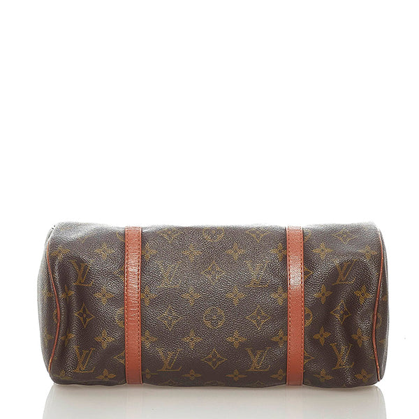 ルイ ヴィトン モノグラム パピヨンGM M51365 ブラウン PVC レザー ハンドバッグ レディース LOUIS VUITTON 【中古】