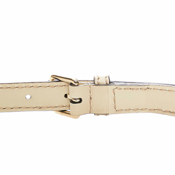 グッチ ベージュ レザー ショルダーストラップ レディース GUCCI 【中古】