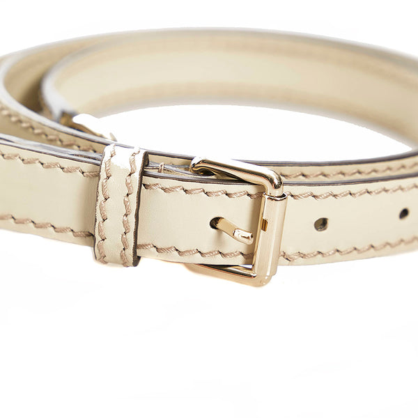 グッチ ベージュ レザー ショルダーストラップ レディース GUCCI 【中古】