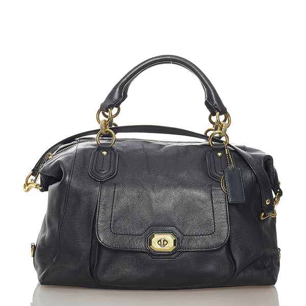 コーチ ハンドバッグ ショルダーバッグ 2WAY  F25508 ダークネイビー レザー レディース COACH 【中古】