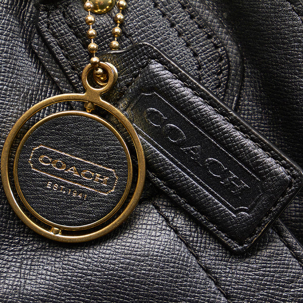 コーチ ハンドバッグ ショルダーバッグ 2WAY  F25508 ダークネイビー レザー レディース COACH 【中古】