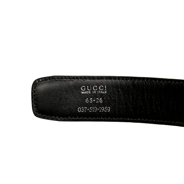 グッチ 037・519・1959 ブラック レザー ベルト レディース GUCCI 【中古】