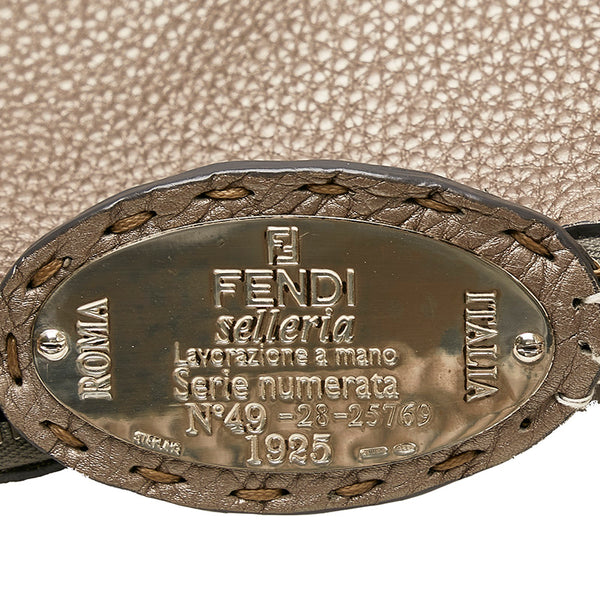 フェンディ セレリア 8BR582 ベージュ レザー ショルダーバッグ レディース FENDI 【中古】