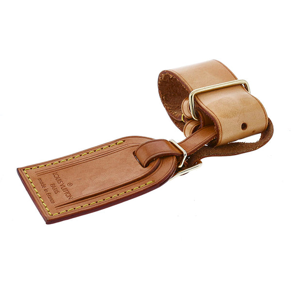 ルイ ヴィトン ベージュ レザー ポワニエ ネームタグ レディース LOUIS VUITTON 【中古】