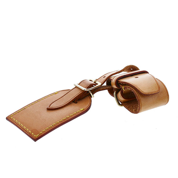 ルイ ヴィトン ベージュ レザー ポワニエ ネームタグ レディース LOUIS VUITTON 【中古】