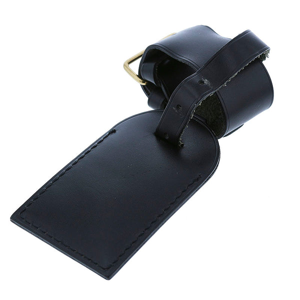 ルイ ヴィトン ブラック レザー ポワニエ ネームタグ レディース LOUIS VUITTON 【中古】
