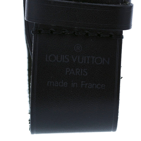 ルイ ヴィトン ブラック レザー ポワニエ ネームタグ レディース LOUIS VUITTON 【中古】