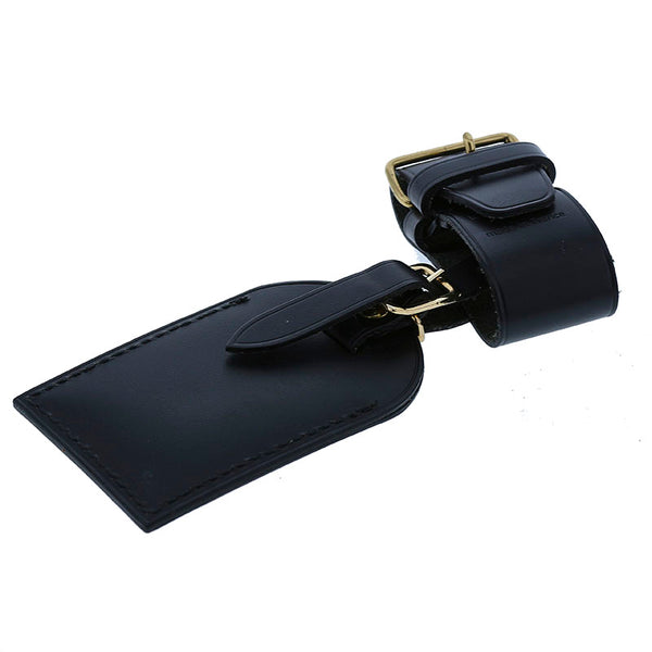 ルイ ヴィトン ブラック レザー ポワニエ ネームタグ レディース LOUIS VUITTON 【中古】
