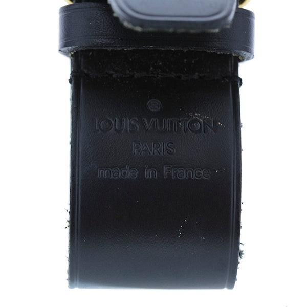 ルイ ヴィトン ブラック レザー ポワニエ ネームタグ レディース LOUIS VUITTON 【中古】