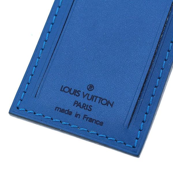 ルイ ヴィトン ブルー レザー ポワニエ ネームタグ レディース LOUIS VUITTON 【中古】