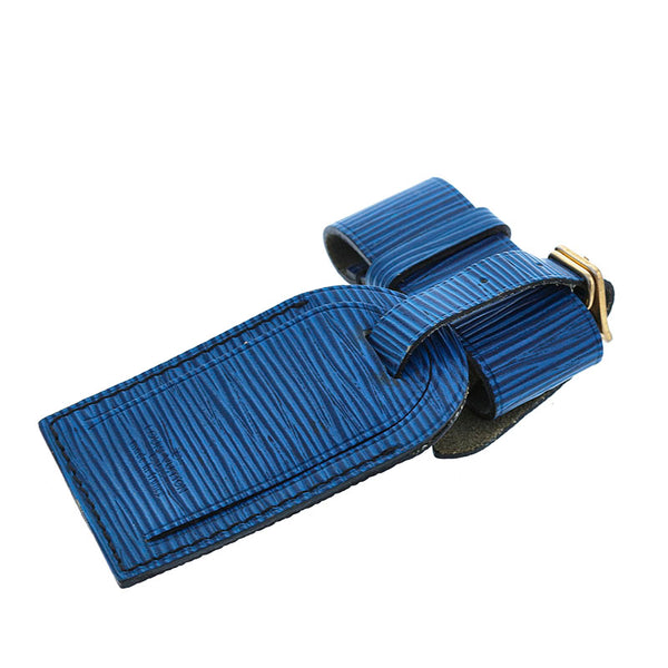 ルイ ヴィトン ブルー レザー エピ ポワニエ ネームタグ レディース LOUIS VUITTON 【中古】
