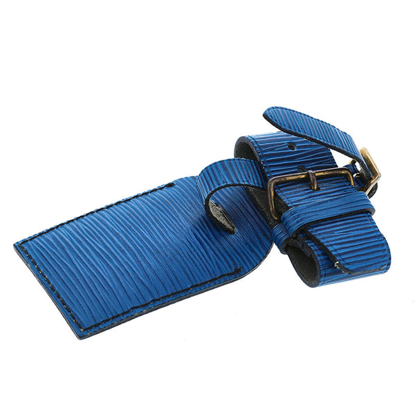 ルイ ヴィトン ブルー レザー エピ ポワニエ ネームタグ レディース LOUIS VUITTON 【中古】