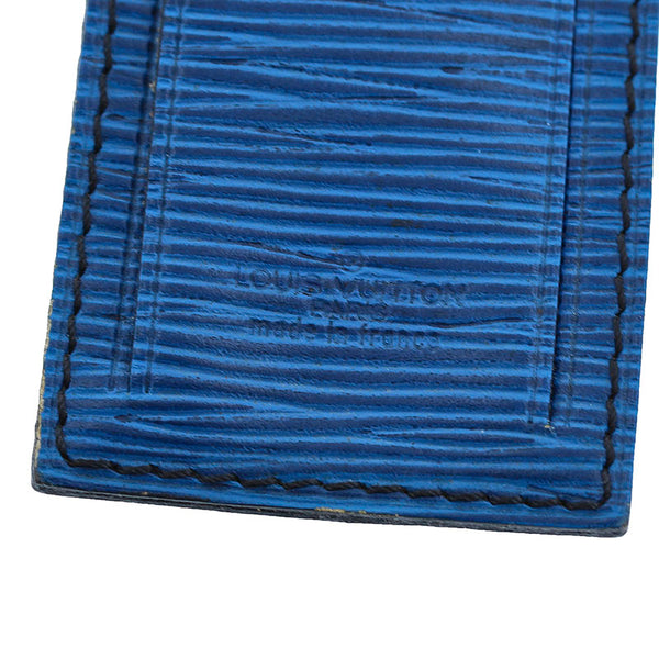 ルイ ヴィトン ブルー レザー エピ ポワニエ ネームタグ レディース LOUIS VUITTON 【中古】