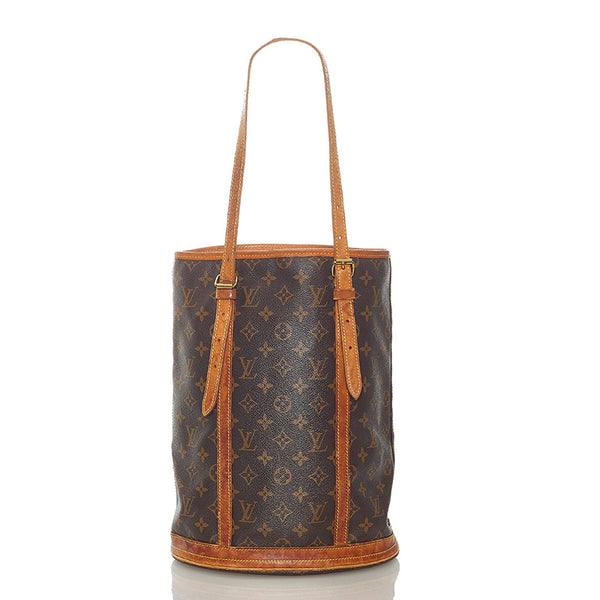 ルイ ヴィトン モノグラム バケットGM トートバッグ M42236 ブラウン PVC レザー レディース LOUIS VUITTON 【中古】