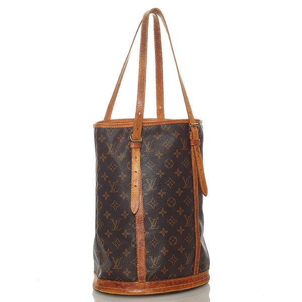ルイ ヴィトン モノグラム バケットGM トートバッグ M42236 ブラウン PVC レザー レディース LOUIS VUITTON 【中古】