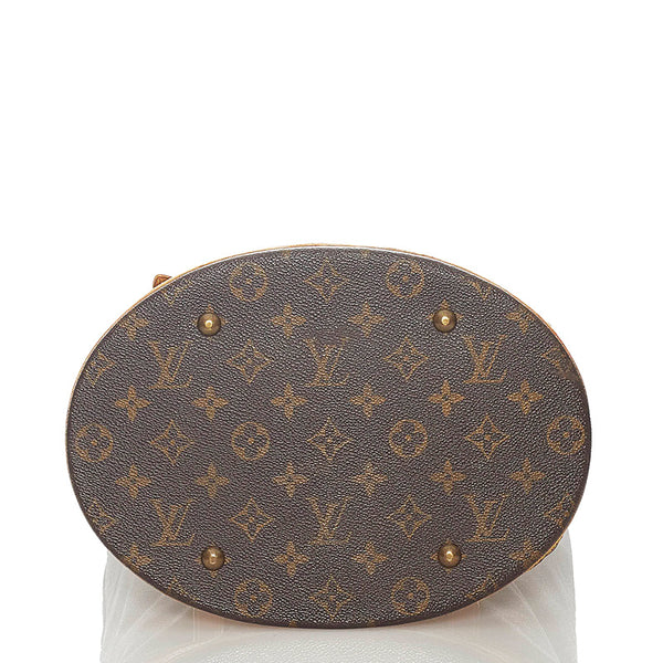 ルイ ヴィトン モノグラム バケットGM トートバッグ M42236 ブラウン PVC レザー レディース LOUIS VUITTON 【中古】