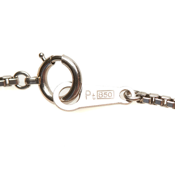 Pt900 プラチナ Pt850 プラチナ エメラルド1.94ct ダイヤ0.07ct ネックレス レディース 【中古】