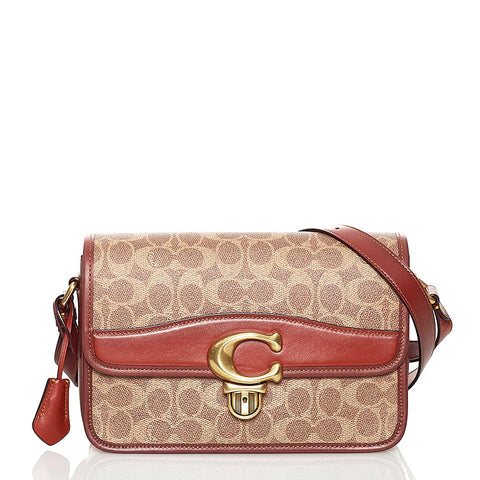 コーチ シグネチャー 斜め掛け ショルダーバッグ C6639 ブラウン PVC レザー レディース COACH 【中古】