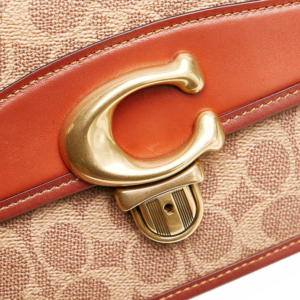 コーチ シグネチャー 斜め掛け ショルダーバッグ C6639 ブラウン PVC レザー レディース COACH 【中古】