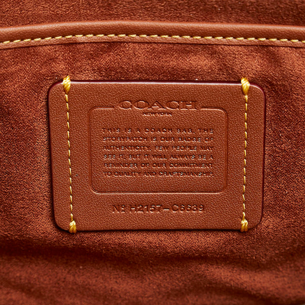 コーチ シグネチャー 斜め掛け ショルダーバッグ C6639 ブラウン PVC レザー レディース COACH 【中古】