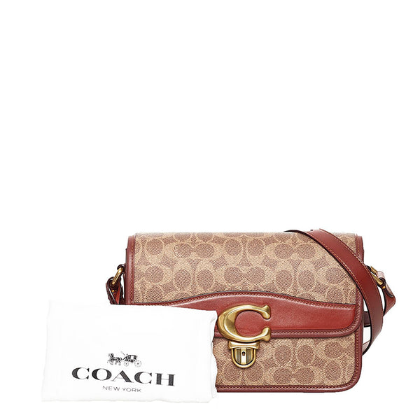 コーチ シグネチャー 斜め掛け ショルダーバッグ C6639 ブラウン PVC レザー レディース COACH 【中古】