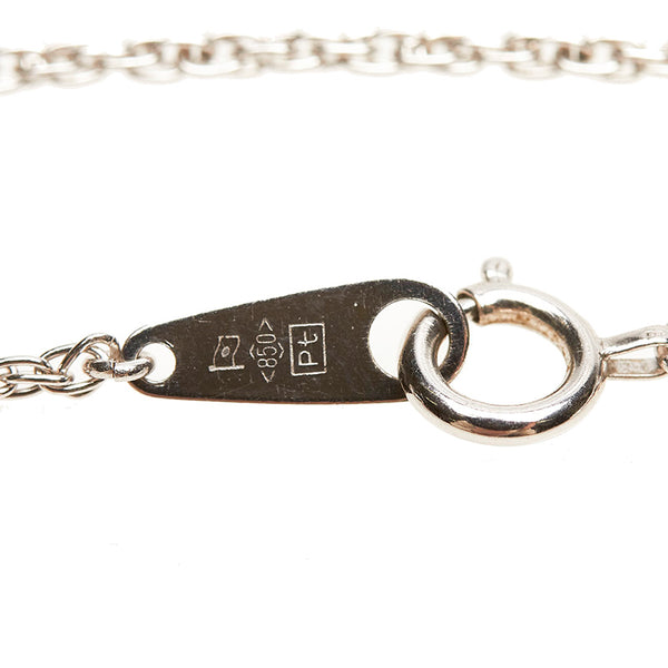 Pt900 プラチナ Pt850 プラチナ サファイア5.66ct ダイヤ0.45ct ネックレス レディース 【中古】