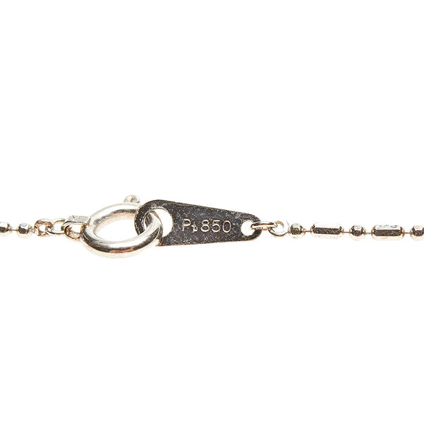 Pt900 プラチナ Pt850 プラチナ ピンクサファイア1.23ct ダイヤ0.35ct ネックレス レディース 【中古】