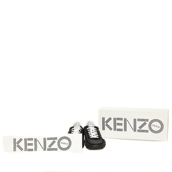 ケンゾー スニーカー ブラック ナイロン スウェード レディース KENZO 【中古】