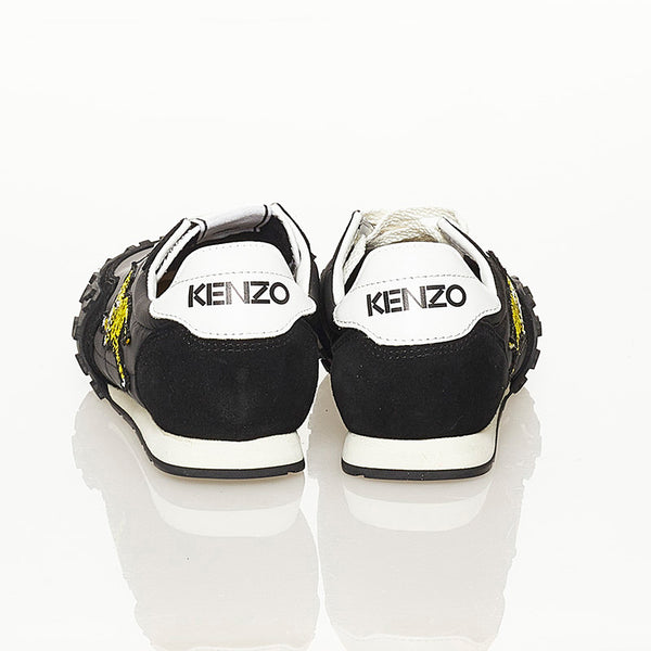 ケンゾー スニーカー ブラック ナイロン スウェード レディース KENZO 【中古】