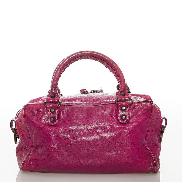 バレンシアガ シティ 145691 ピンク レザー ハンドバッグ ショルダーバッグ 2WAY レディース BALENCIAGA 【中古】