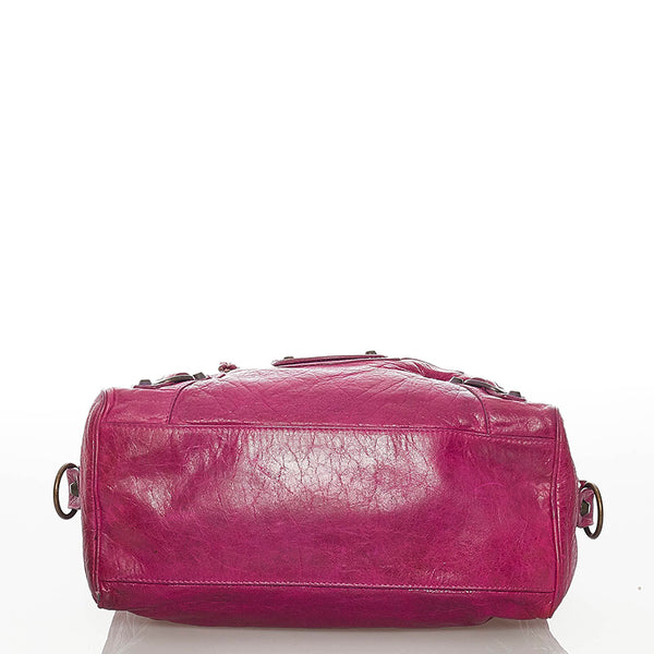 バレンシアガ シティ 145691 ピンク レザー ハンドバッグ ショルダーバッグ 2WAY レディース BALENCIAGA 【中古】