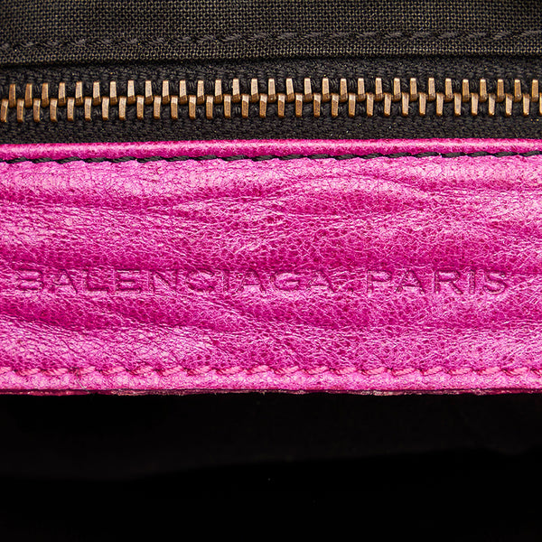 バレンシアガ シティ 145691 ピンク レザー ハンドバッグ ショルダーバッグ 2WAY レディース BALENCIAGA 【中古】