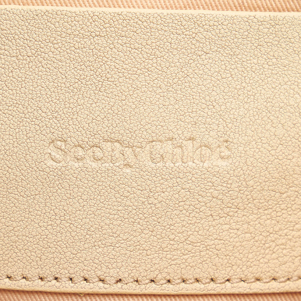 シーバイクロエ ベージュ イエロー レザー ショルダーバッグ レディース SEE BY CHLOE 【中古】
