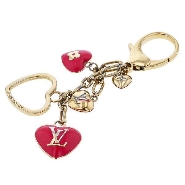 ルイ ヴィトン M65759  ゴールド ピンク メッキ ビジューサック クール ハート チャーム レディース LOUIS VUITTON 【中古】